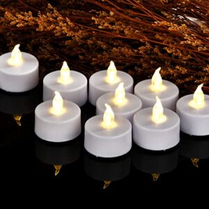 Battery Operated Tea Light Candles:150 Pack Flameless LED Realistic Flickering Candles 200+ Hours Electric Fake Candle in Warm White Ideal for Party, Wedding, Birthday, Gifts and Home Decoration