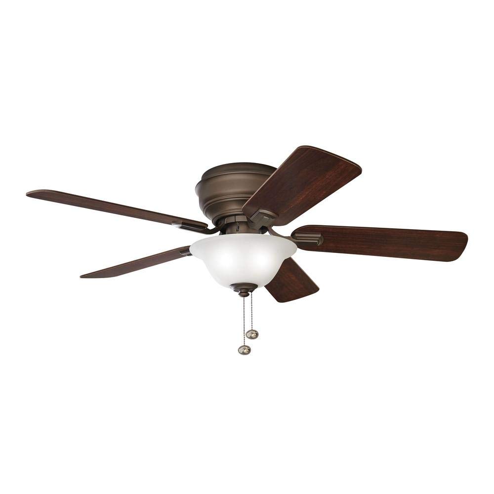 Hampton Bay Hawkins 44 in. LED Oil Rubbed Bronze Ceiling Fan with Light