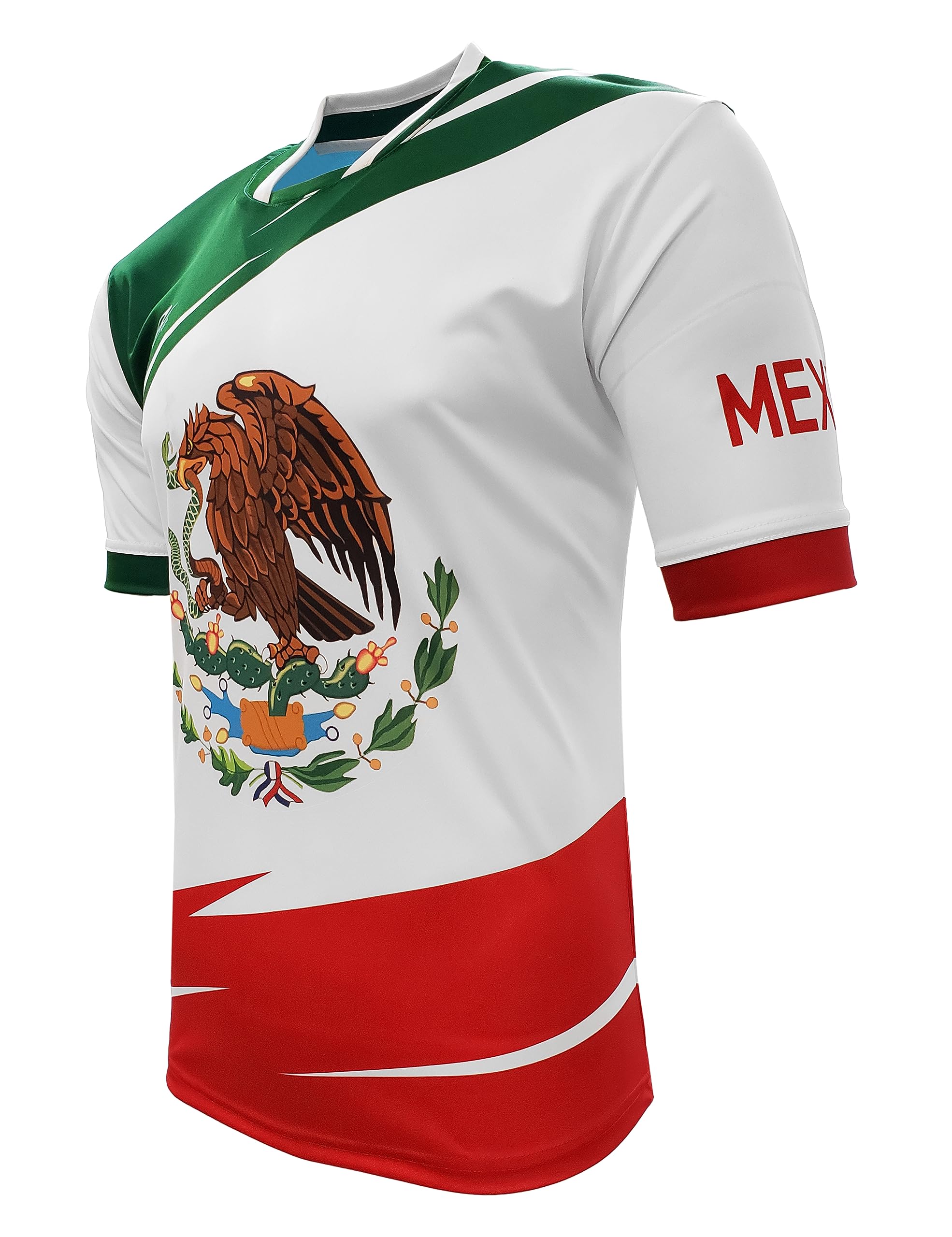 Arza Sports Mexico Men Fan Jersey Color Green,White,Red (Medium)