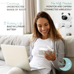 Dockwell Bella Video Baby Monitor with Camera and Audio - 5" LCD Display - HD Clear Picture Quality - Wide Angle 340 Degrees Pan 90 Degrees Tilt - 2 Way Audio - Alert Notifications - Night Vision