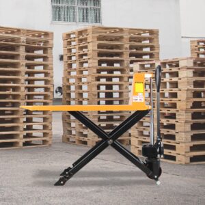 APOLLOLIFT Scissor Pallet Trucks, Manual Pallet Jack, 2200lbs Capacity Pallet Lift, 45" Lx21 W Fork,31.5'' Raised Height, Suitable for Euro Pallets