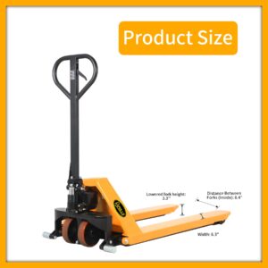 APOLLOLIFT Scissor Pallet Trucks, Manual Pallet Jack, 2200lbs Capacity Pallet Lift, 45" Lx21 W Fork,31.5'' Raised Height, Suitable for Euro Pallets