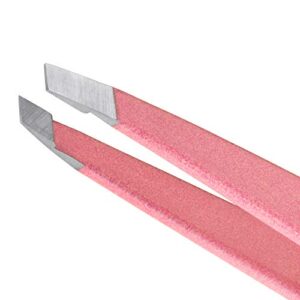 Tweezerman Exclusive Dusty Rose Slant Tweezer - Hair Removal Tweezers, Stainless Steel