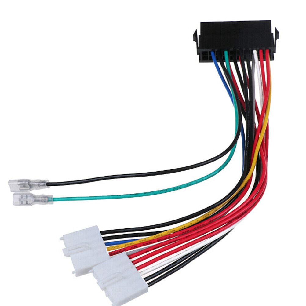 20P ATX to 2 Port 6Pin at PSU Converter Power Cable for Computer 286 386 486