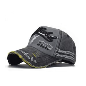xibeitrade vintage black baseball cap adjustable sports outdoor trucker dad hat (black)
