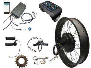 nbpower 5000w electric fat bike conversion kit sabvoton controller 100km/h max speed, with tft color display system,single speed freewheel (20 * 4.0 rear)
