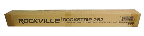 Rockville ROCKSTRIP 252 LED 5 Channel DMX RGB Color Strip DJ Wash Up Light Bar