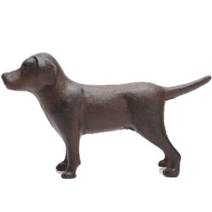 BRASSTAR Cast Iron Dog Statue Garden Home Desk Decor Cute Labrador Figurine Collectible Gifts PTWQ005