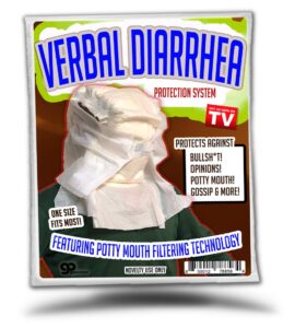 gears out verbal diarrhea protection system - diaper gag gift for teens and adults, potty mouth filtering technology, osfm