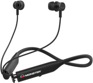 monster flex active noise canceling bluetooth headphones - black