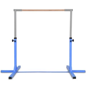 lhone exercises gymnastics training bar,adjustable horizontal junior training kip bars,gymnasts 1-4 levels practice bar for gymnast beginner home (blue)