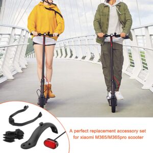 TOMALL Scooter Replacement Accessory Includes Rear Fender and Rear Mudguard Bracket and Rear Brake Light with 3 Pieces Rubber Vibration Dampers Compatible for M365/ M365 Pro Scooter