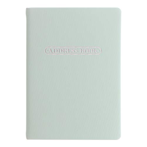 Letts Pastel A5 Address Book, White Paper, 192 Pages, 8.25 x 5.75 x 0.375 Inches, Duck Egg (B090039)