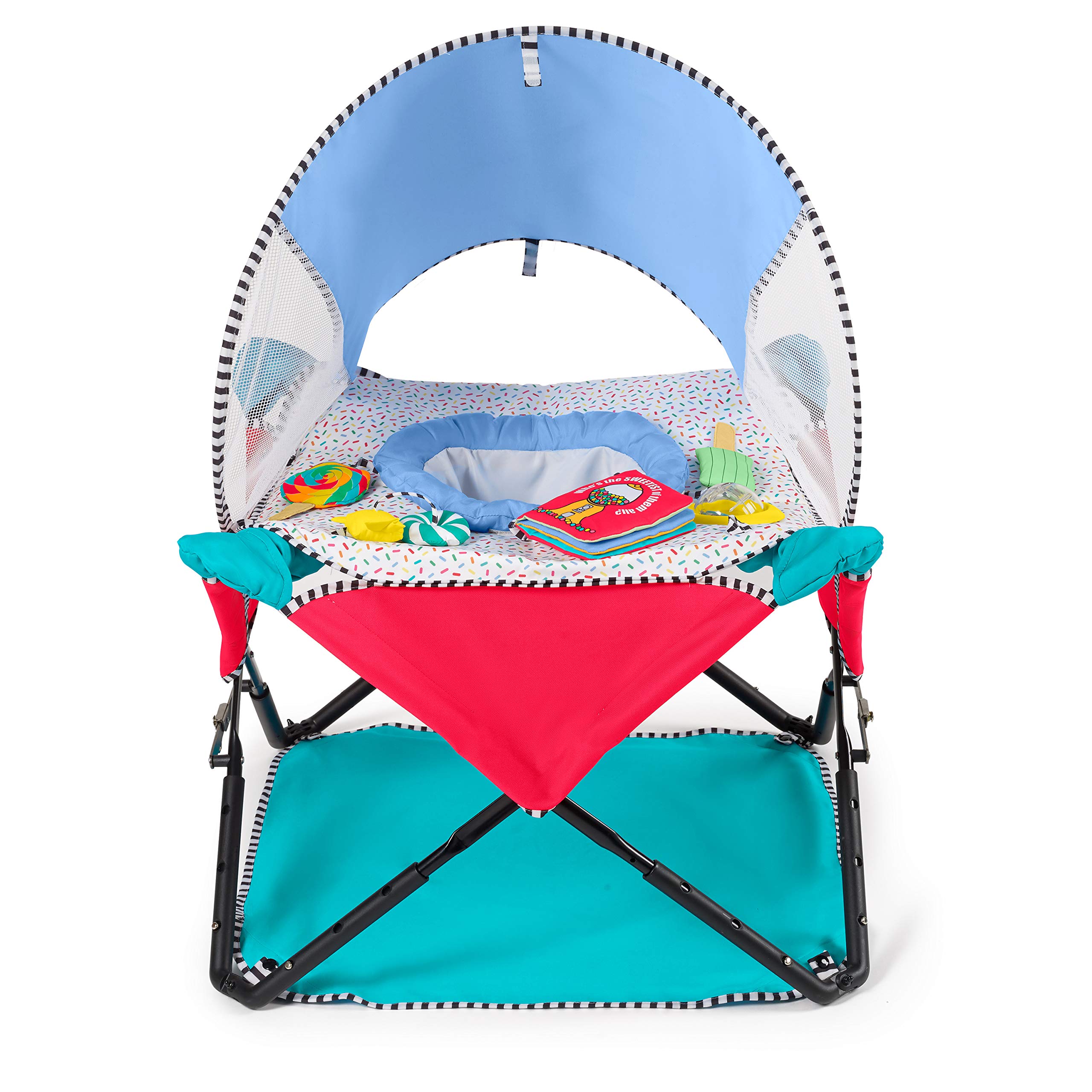 Summer Infant Pop 'N Jump SE Portable Baby Activity Center, Indoor Outdoor Use, Lightweight, Carrying Bag, Canopy, 6-12 months (Sweets)