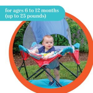 Summer Infant Pop 'N Jump SE Portable Baby Activity Center, Indoor Outdoor Use, Lightweight, Carrying Bag, Canopy, 6-12 months (Sweets)