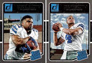 ezekiel elliott and dak prescott 2016 panini donruss rookie card lot of 2