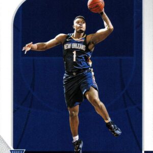 2019-20 Panini NBA Hoops Basketball #258 Zion Williamson Rookie Card Pelicans