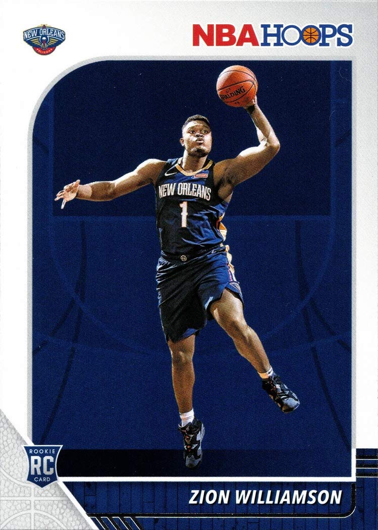 2019-20 Panini NBA Hoops Basketball #258 Zion Williamson Rookie Card Pelicans