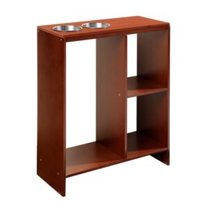 sofa table - (console table modern accent side stand sofa entryway hall display with storage shelf for books)