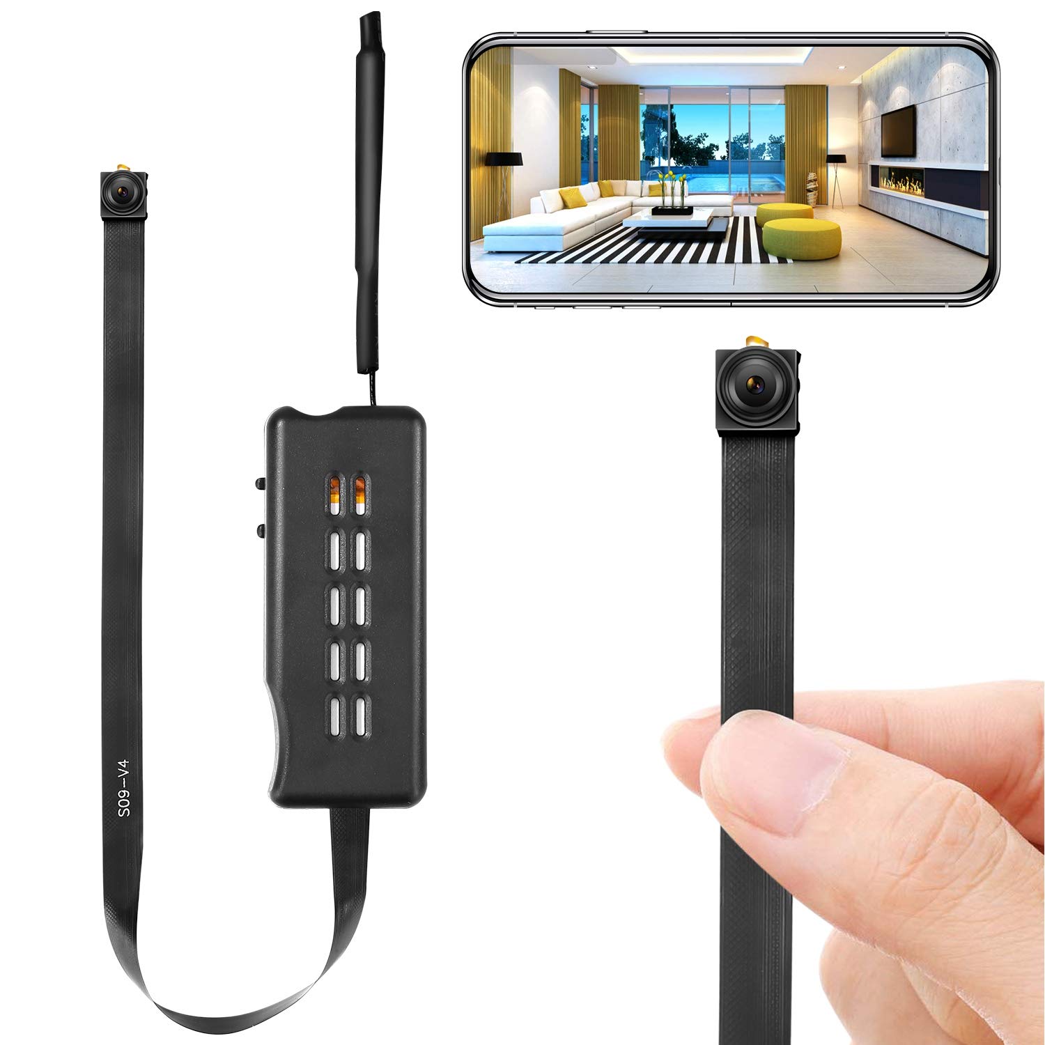 GooSpy Spy Camera Module Wireless Hidden Camera WiFi Mini Cam HD 1080P DIY Tiny Cams Small Nanny Cameras Home Security Live Streaming Through Android/iOS App Motion Detection Alerts