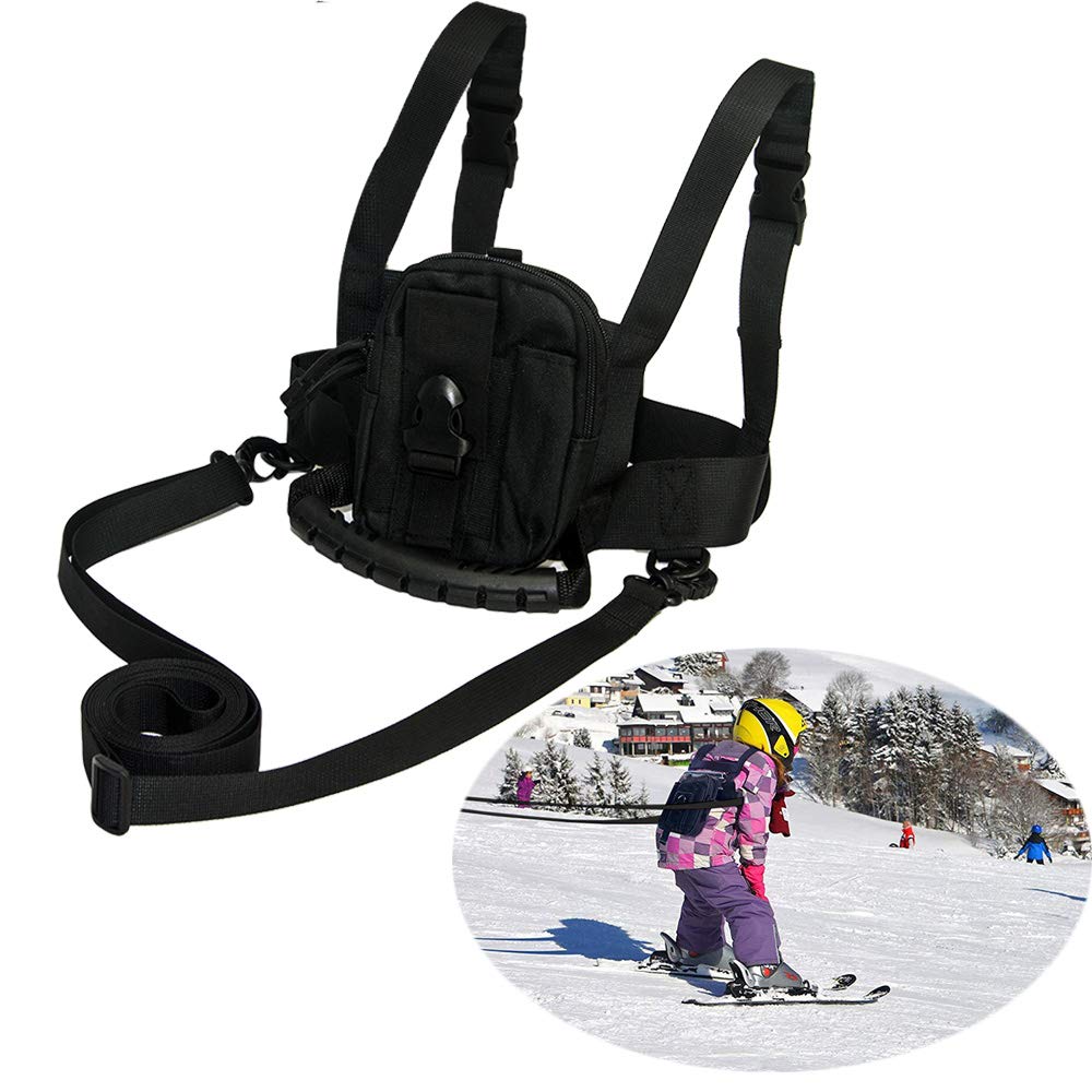 ZipSeven Kids Ski Shoulder Harness Heavy Duty Ski Training Leash Ski Training Harness for Skating, Skateboarding, Snowboard, Roller Skating, Cycling for Kids and Beginners