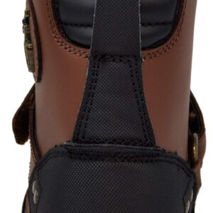 POLO RALPH LAUREN Boys Conquered Hi Boot, Chocolate/Tan Leather, 9 Toddler