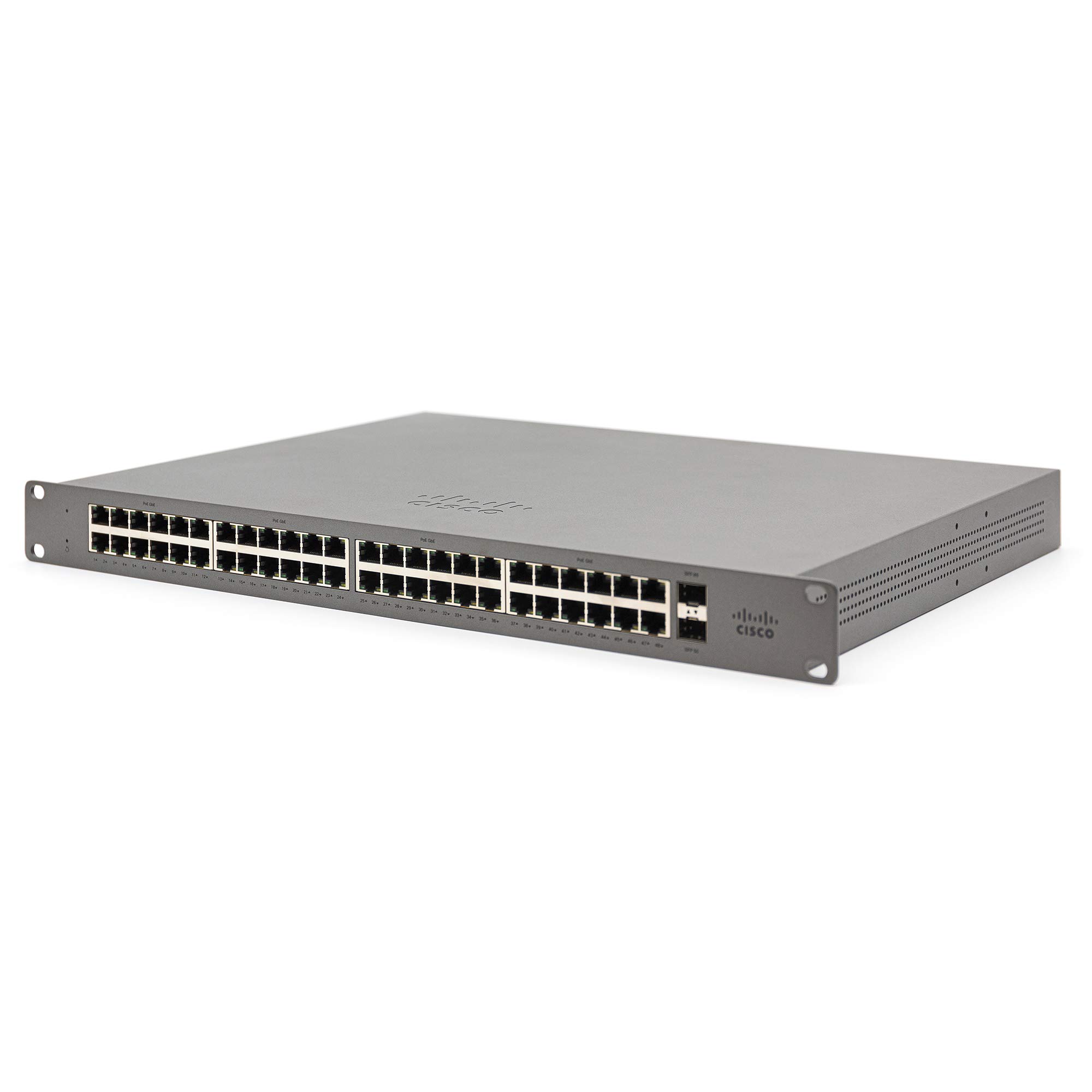 Meraki Go by Cisco | 48 Port PoE Network Switch | Cloud Managed | Power over Ethernet | [GS110-48P-HW-US]