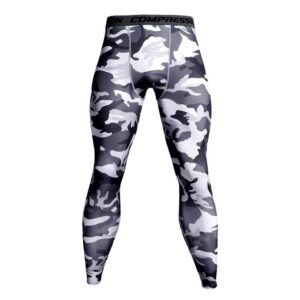 f_gotal mens snow camouflage sports compression tight cool dry sports pants base layer running leggings yoga sweatpants