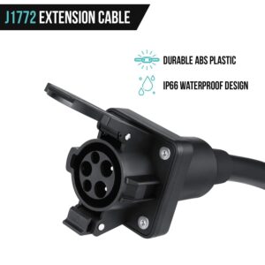 Lectron 40ft/12m J1772 Extension Cable Compatible with All J1772 EV Chargers - Flexible Charging for Your Electric Vehicle