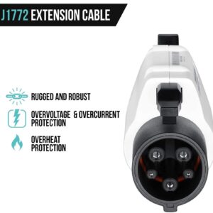 Lectron 40ft/12m J1772 Extension Cable Compatible with All J1772 EV Chargers - Flexible Charging for Your Electric Vehicle