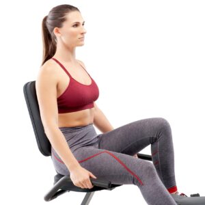 Marcy Magnetic Recumbent Exercise Bike For Home and Home Gym, With Digital Monitor And Quick Adjustable Seat NS-1206R