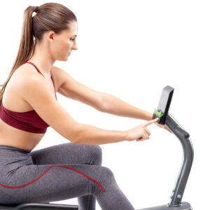 Marcy Magnetic Recumbent Exercise Bike For Home and Home Gym, With Digital Monitor And Quick Adjustable Seat NS-1206R