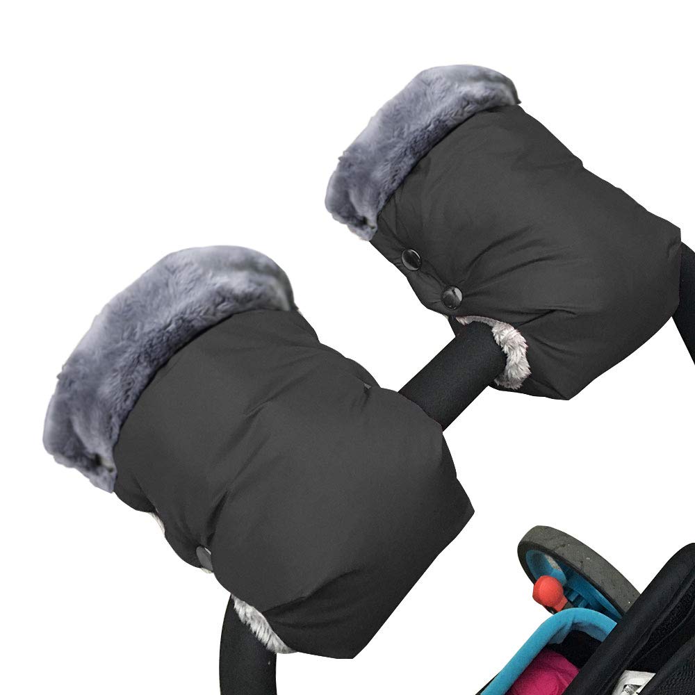 1 Pair Baby Stroller Gloves,Stroller Hand Muff Warm Gloves,Extra Thick Warm Waterproof Anti-Freeze Gloves for Parents Caregivers Carriage Handmuffs Stroller Accessories