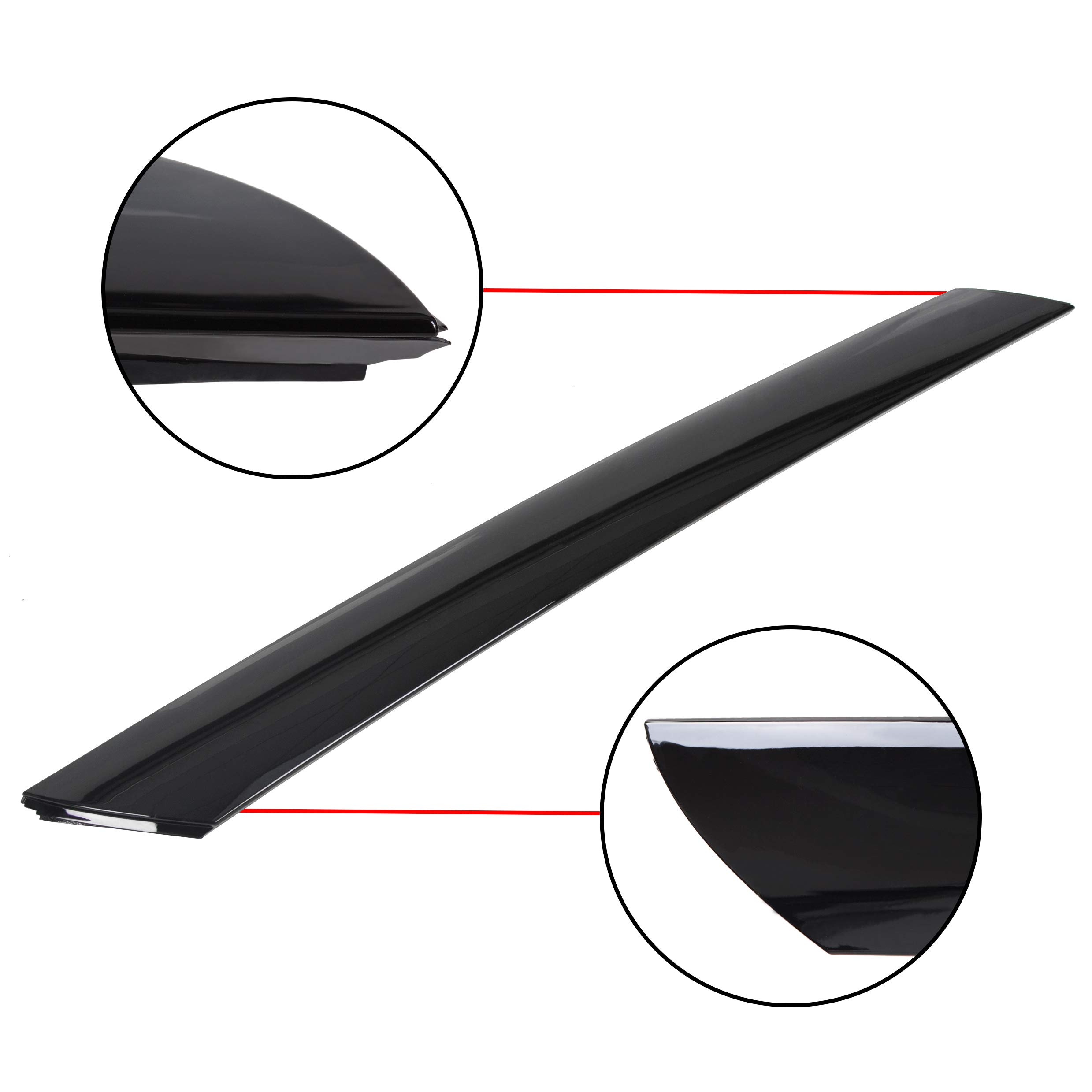 Exterior Molding Windshield Pillar Trim Compatible with Kia Soul 2010-2013 Left