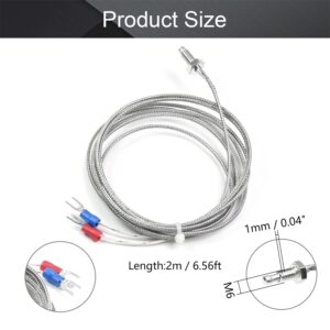 Othmro 1Pcs WRN-31 K-Type Thermocouple Temperature Sensors, 0-800±1.5% ℃ Temperature Detector Temperature with M6 Thread Gauge for 12D Printer Temperature Sensor