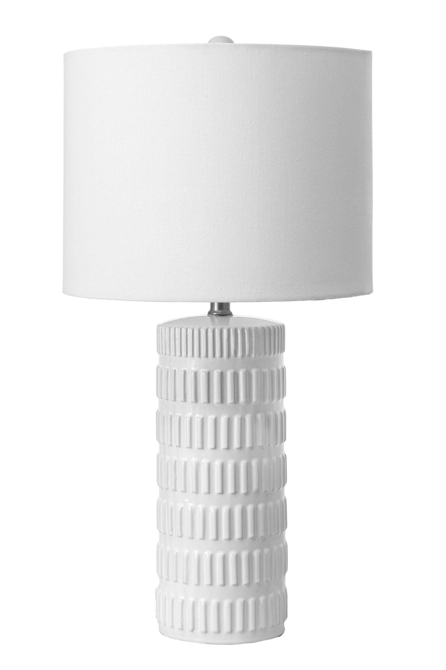 nuLOOM NPT43AA Franklin 25" Ceramic Table Lamp, (Height), White