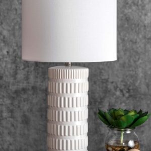 nuLOOM NPT43AA Franklin 25" Ceramic Table Lamp, (Height), White