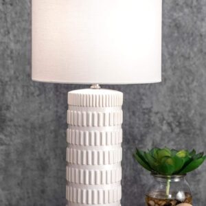 nuLOOM NPT43AA Franklin 25" Ceramic Table Lamp, (Height), White