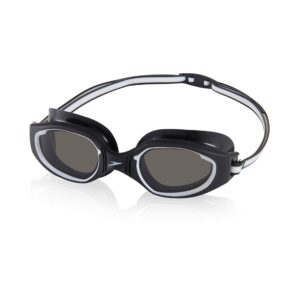 speedo unisex-adult swim goggles hydro comfort, black/steel