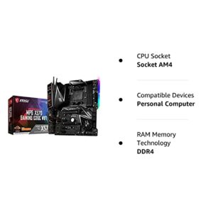 MSI MPG X570 Gaming Edge WiFi Motherboard (AMD AM4, DDR4, PCIe 4.0, SATA 6Gb/s, M.2, USB 3.2 Gen 2, AC Wi-Fi 5, HDMI, ATX) (Renewed)