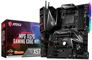 msi mpg x570 gaming edge wifi motherboard (amd am4, ddr4, pcie 4.0, sata 6gb/s, m.2, usb 3.2 gen 2, ac wi-fi 5, hdmi, atx) (renewed)