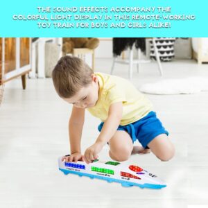 Playee Beautiful 3D Lightning Electric Train Toy with Action Flashing Lights - Bump and Go Trains for 3 Year Old Kids - Electric Toy Train for Kids with Music - Best Creative Gift Toy for Kids