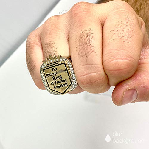 Legacy Rings Fantasy Football Championship Ring Motherf-ing King of Fantasy Football with Display Case (11)