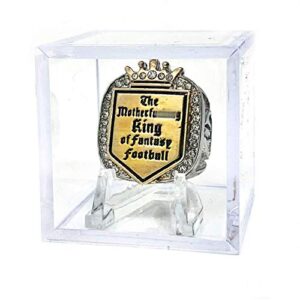 Legacy Rings Fantasy Football Championship Ring Motherf-ing King of Fantasy Football with Display Case (11)