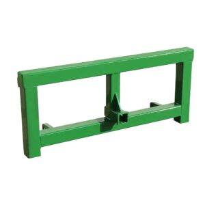 Titan Attachments Global Euro Receiver Mount Plate Fits John Deere Tractors with Global Euro Style Mounting System, 2" Receiver Hitch, 3000 LB Weight Capacity, Green Finish Steel Mount Plate Adapter