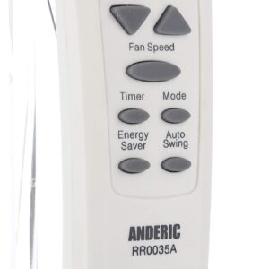 Anderic RR0035A AC Remote Control - Replaces Many LG, GE, Goldstar, Hampton Bay, Kenmore, and Zenith Air Conditioner Transmitters - No Programming Needed - RR0035A