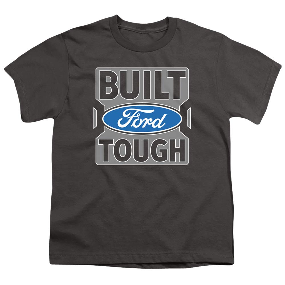 Ford Trucks Built Ford Tough Unisex Toddler T Shirt for Boys and Girls, Large (4T) Charcoal