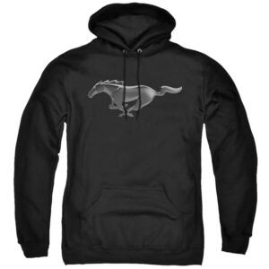 trevco ford mustang modern mustang unisex adult pull-over hoodie for men and women, 4x-large black