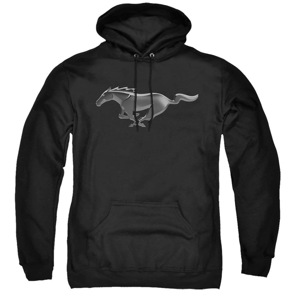 Trevco Ford Mustang Modern Mustang Unisex Adult Pull-over Hoodie for Men and Women, 4X-Large Black