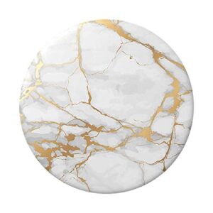 popsockets phone grip with expanding kickstand, marble popgrip - gold lutz marble
